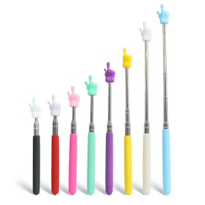 Retractable stainless steel finger reading stick | baton, teacher and educator, children's finger reading whiteboard, blackboard, teaching stick, teaching aid